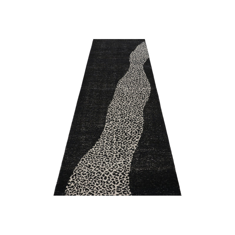 Distressed Homage Abstract Area Rug, Runner 3' x 12'