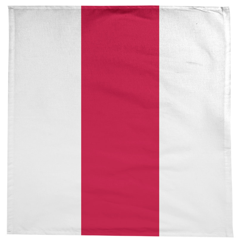 Mississippi Rebellion Striped Cotton Blend Tablecloth, White/Red/White