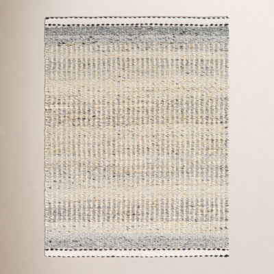 Lessie Hand-Woven Striped Jute Rug