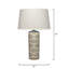 Orbital Ceramic Table Lamp with Linen Shade