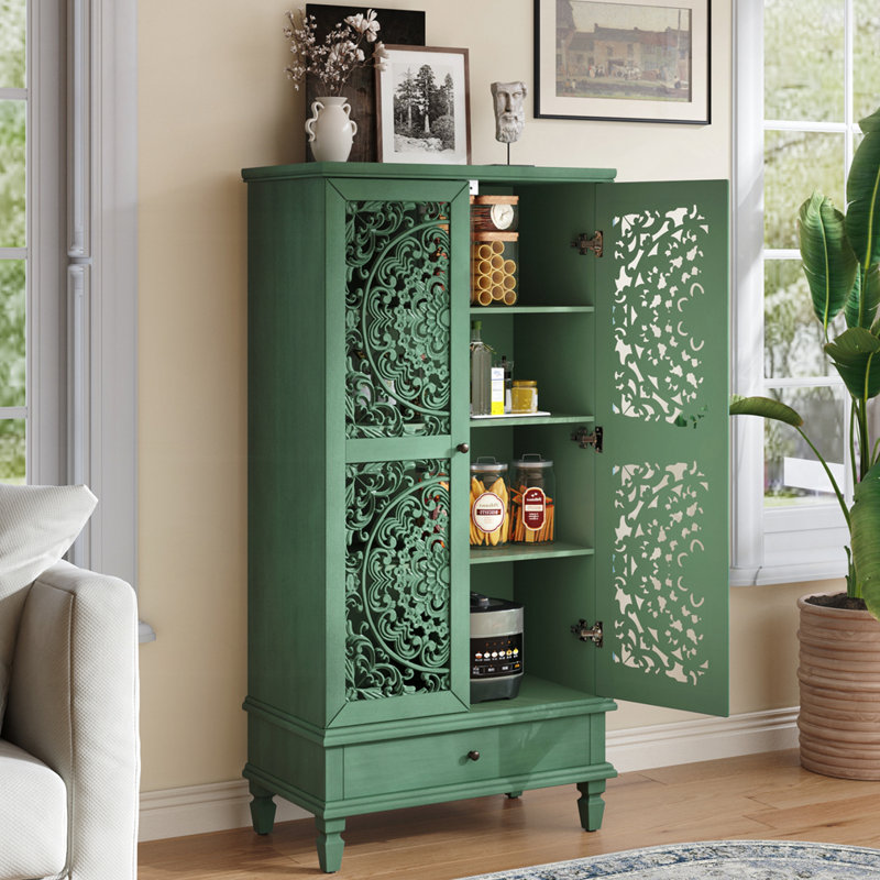 Armoire de rangement avec tiroir, Vert