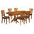 7 Piece Kitchen Table & Chairs Set Consist of a Rectangle Dining Table with Butterfly Leaf and 6 Faux Leather Dining Room Chairs, Saddle Brown-49678089