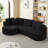 Curved L-Shape Sectional Oversized Sofa-229421129