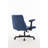 Modern Criss Cross Armrest Office Chair Ergonomic Linen Upholstery with Adjustable Height & Swivel-1530248282