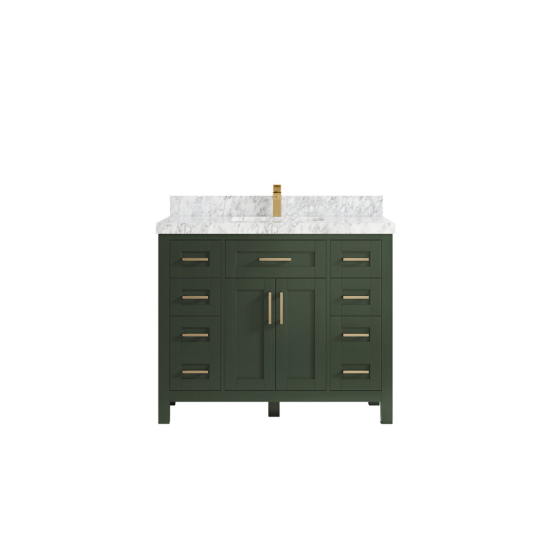 42'' Single Bathroom Vanity with Marble Top