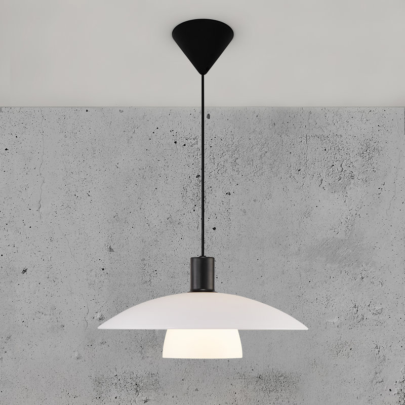 1 - Light Satin Black Dome Pendant