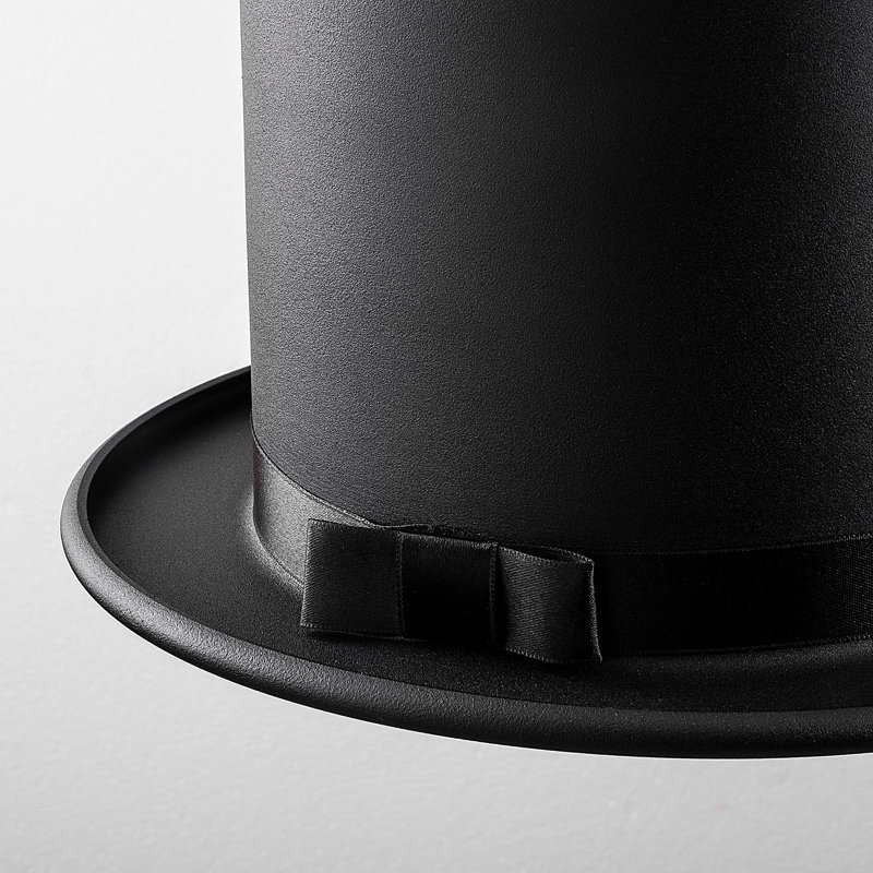 Lustre industriel moderne, noir et orange, 11,8 po de diamètre x 43,3 po de hauteur | Hauteur réglable, corps en fer, douille E27 (40 W maximum) | Design scandinave pour la maison et le bureau | Luminaire élégant