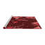Tapis tissé à la machine en rouge-851272964