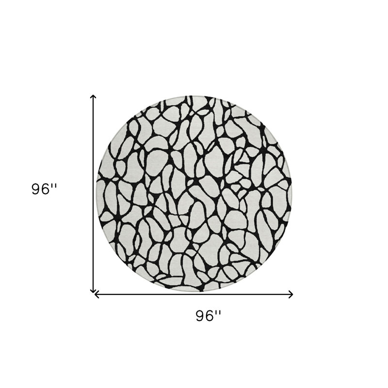 Tapis rond ivoire 8 po