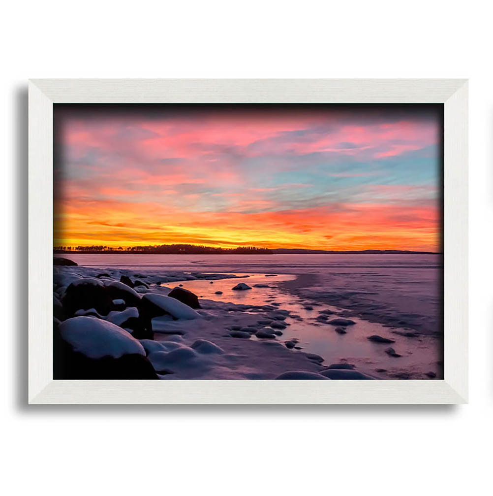 Gerahmtes Leinwandbild Low Tide Pebble Beach