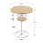 Raghul Round Bar Table with Storage Shelves, 36.2" Bar Height Pub Table with Wine Glass Holder, Small Bistro Table with Metal Base for Kitchen, Dining Room, Breakfast Nook, Apartment, Home Bar-2103947182