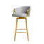 Modern Style 360° Swivel Velvet High Stools ( Of 2), Grey, Comfortable Seats, Stable Structure 2Pcs Bar Chairs, Function, Beige Thick Padding, For Daily Use, Suitable Various Uses-1246835143