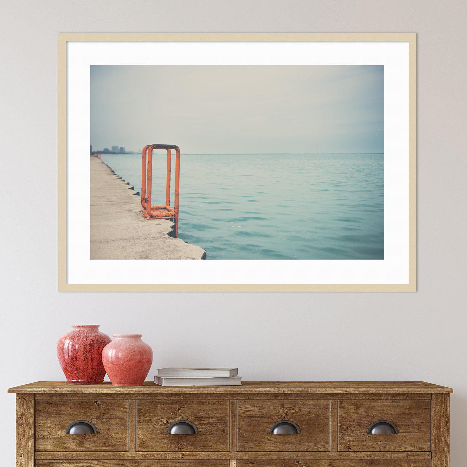 The Orange Steps Photo Print, Brown, 30" H x 41" W