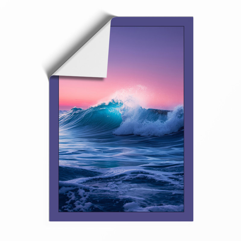 Wave at Twilight Coastal - Framed Print, A1 - 84.1 x 59.4 cm, Unframed