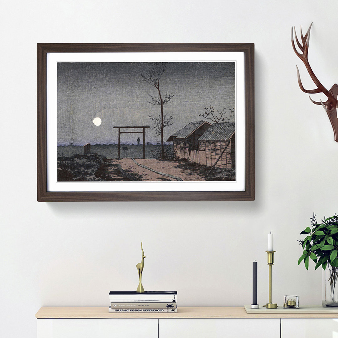 Moon in the Sky by Kobayashi Kiyochika - Picture Frame Painting Print