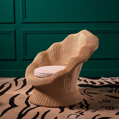 Lounge Chair Somerly Natural Rattan Sentier Cream
