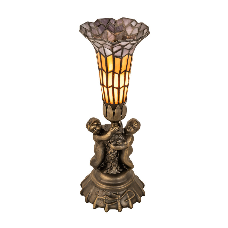 Pahulick Torchiere Table Lamp, Yellow/Gray