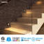 Éclairage d'escalier extérieur à DEL 120 V, vertical, à intensité variable, en aluminium, IRC 90, blanc chaud 3000 K, fini bronze huilé-133259075