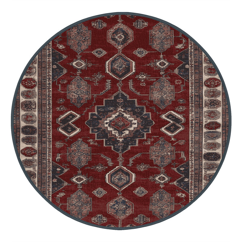 Tapis persan noir lavable à la machine