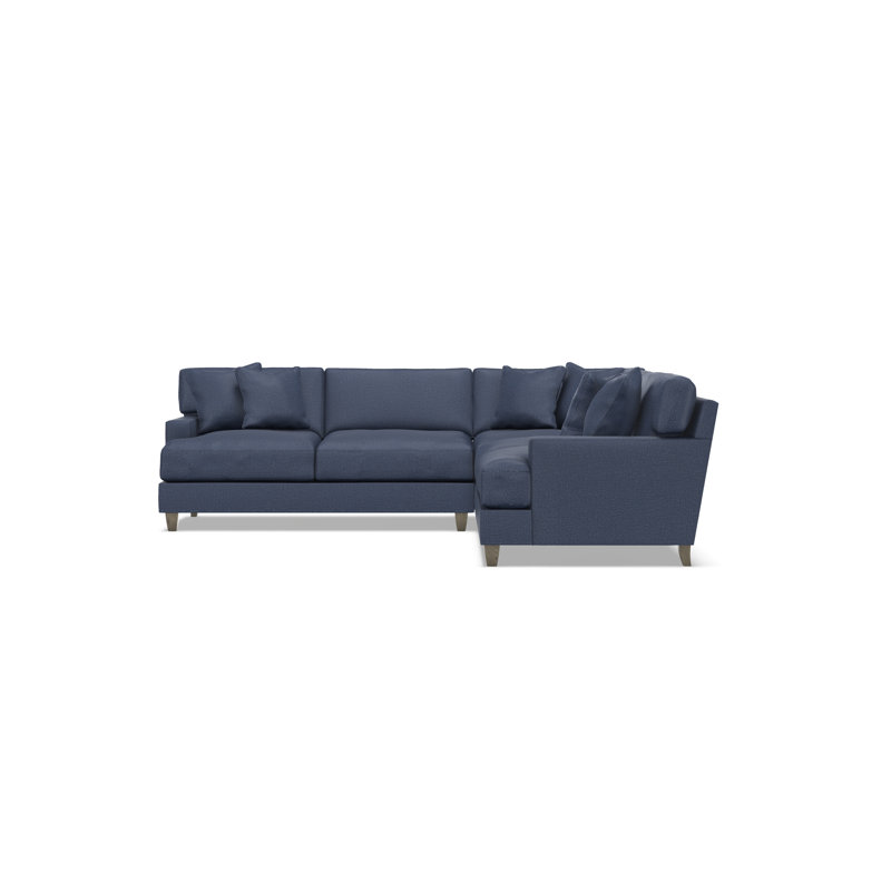 Mila Sectional, Blue Polyester, 33.5" H x 107" W x 107" D, Symmetrical