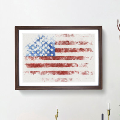 American Flag - Picture Frame Painting Print