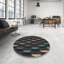 Tapis de zone noire à motifs-1154385211