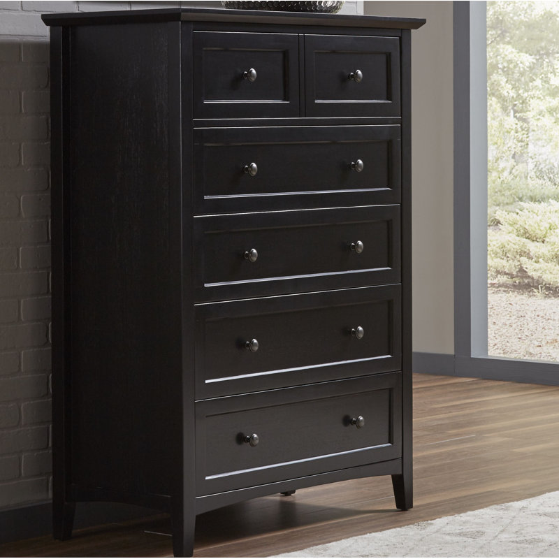 Annley 40'' W 5 - Drawer Dresser, Black