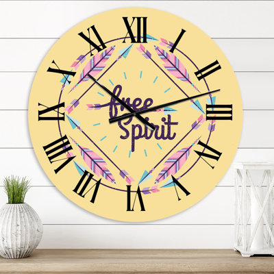 Free Spirit Feathers - Modern wall clock