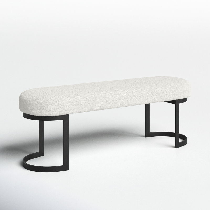 April Upholstered Bench, Black