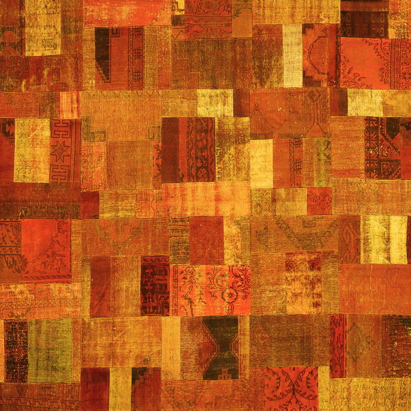 Performance Patchwork Indoor Rug, Square 4'