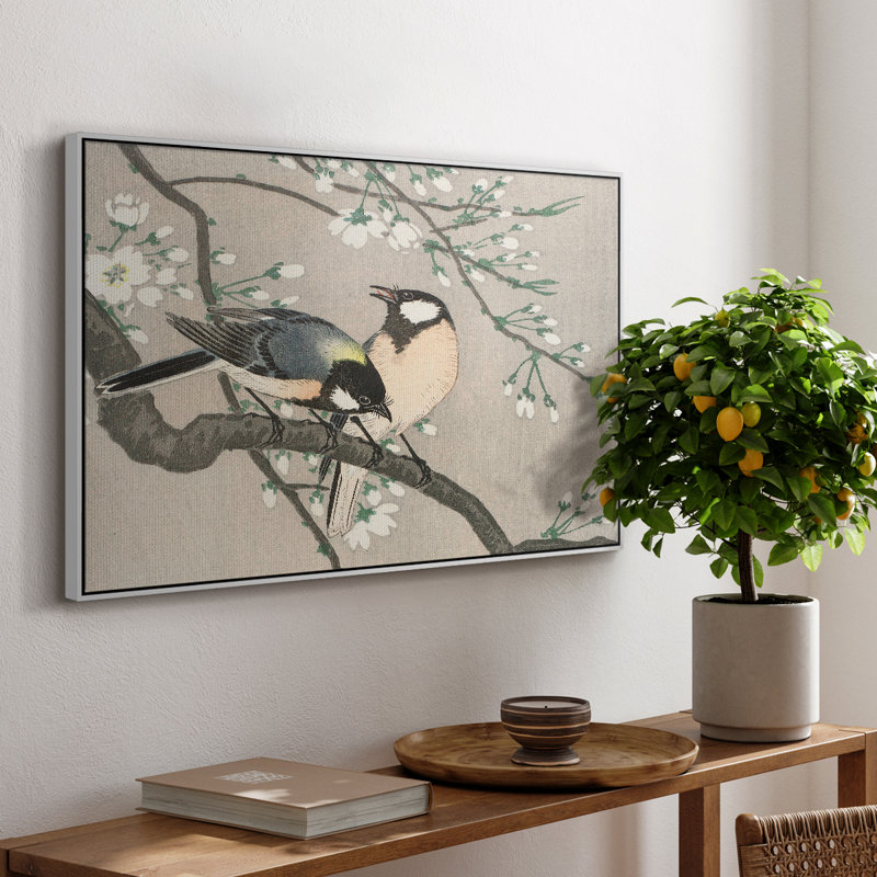 Paysage rétro - Toile tendue avec châssis CCXCVII, Blanc