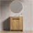 30Inch Floor-Standing Bathroom Vanity With 3D Grooved Panel And Integrated Ceramic Sink