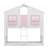House Bunk Bed With Roof , Window, Window Box, Door , With Safety Guardrails And Ladder-1271079095