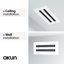 Grille de registre décorative pour mur et plafond en métal blanc mat-108369915