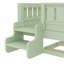 Lit double vert avocat avec tablettes intégrées, petit escalier, rails de sécurité et lit gigogne pour enfants-1762620546-1762620547
