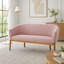 Causeuse Mid-Century moderne avec coutures en canaux