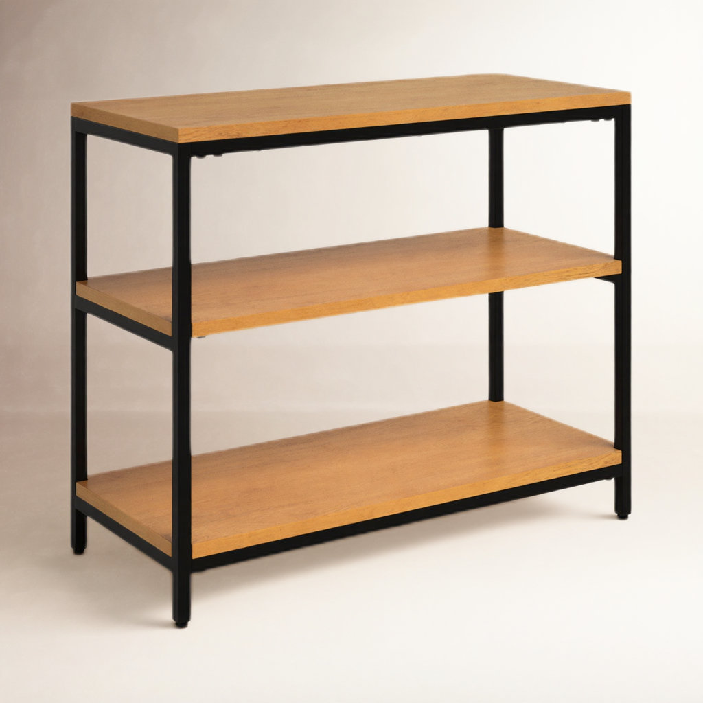 Ferris 25.25" H x 30" W Iron Etagere Bookcase