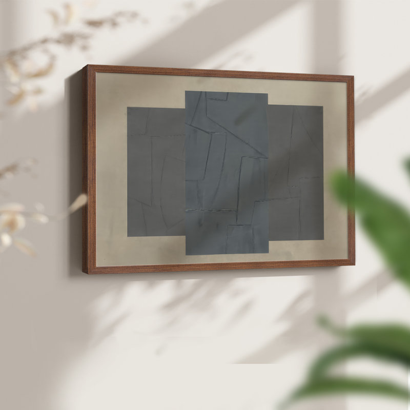 «Soft Slate II», reproduction encadrée, H 16 po x l 20 po, Noyer
