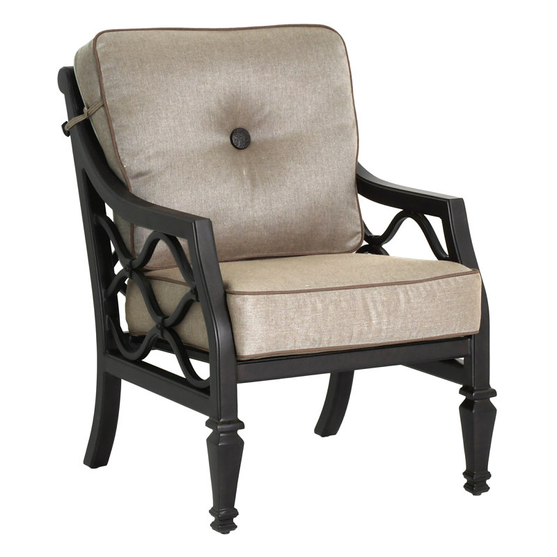 Villa Bianca Premium All-Weather Wicker Outdoor Dining Armchair with Sunbrella® Cushion