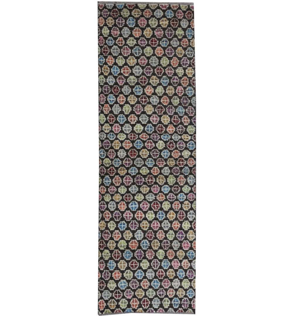 Geometric Hand Knotted Area Rug