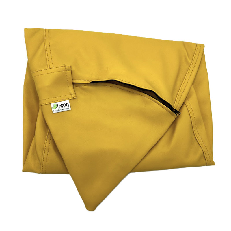 Housse pour fauteuil à billes en vinyle Marine, H 40 po x l 36 po x P 36 po, Jaune