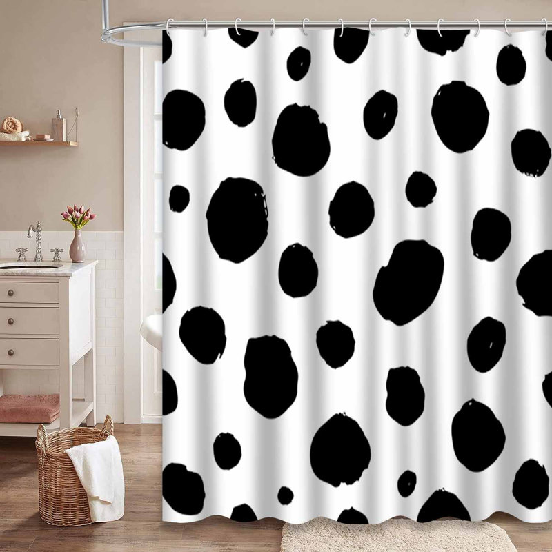 Rideau de douche avec 12 crochets, L 72 po x l 78 po