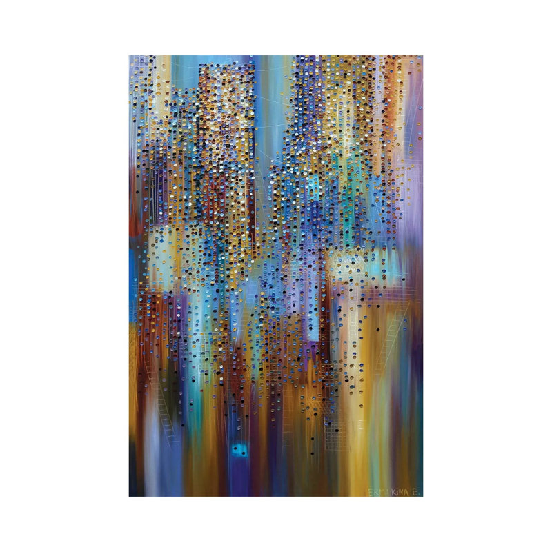 City Lights by Ekaterina Ermilkina - Print on Canvas, 20.32 cm H x 30.48 cm W, Wrapped Canvas