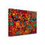 «Jurica Dimension Turquoise Red», reproduction sur toile tendue-26858992