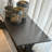 American-style simple black console table