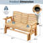 Fauteuil oscillant d'extérieur avec porte-gobelets, chaise de jardin et de parc, banc de véranda toutes saisons