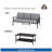 2 Piece Outdoor Patio Set With 70” All-Weather 3-Seat Metal Sofa And Rectangular Coffee Table, Plush Cushions, Rust-Resistant Frame-654701425