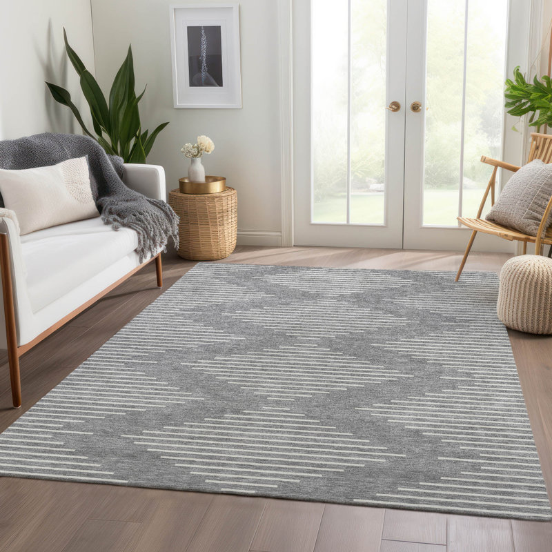 Premium Machine Washable Colmenero AMF1016 Geometric Rug, Rectangle 8' x 10'