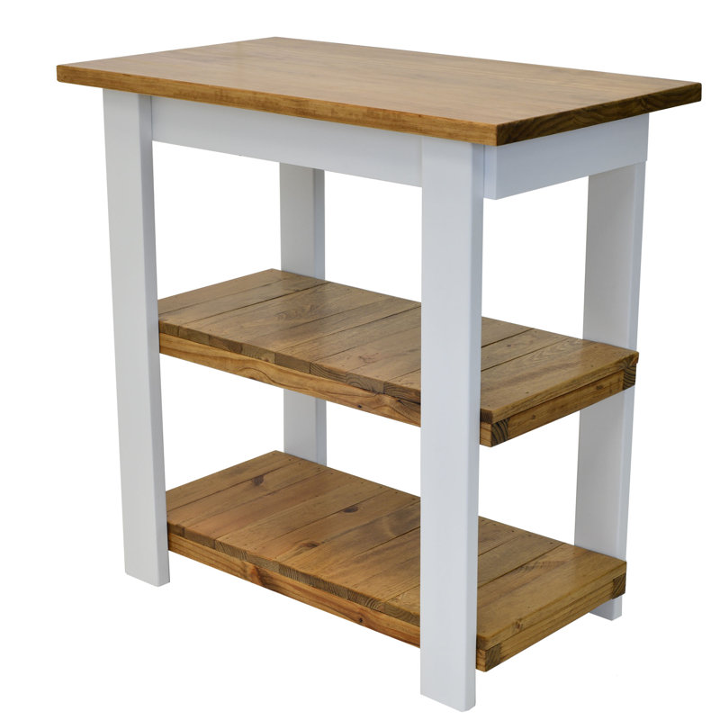Mccardle Solid Wood Kitchen Island, Special Walnut