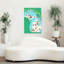 Illustrated Michigan Map Colorful Abstract Contemporary Nature City Wall Art Print 1 Piece Wrapped Canvas Wall Art-1470122295